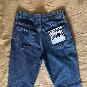 NWT Ganni Straight-leg Organic Cotton Jeans Size 27